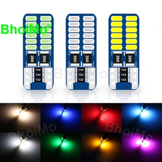 Bhoimo 24SMD T10 W5W แผงไฟ Led ติดป้ายทะเบียนรถยนต์ 3014 แบบเปลี่ยน DC12V