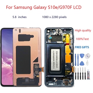 อะไหล่หน้าจอสัมผัสดิจิทัล LCD แบบเปลี่ยน สําหรับ Samsung Galaxy S10e G970F S10e G970F