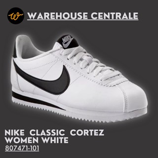 Cortez รองเท้าไนกี้ สีขาว สไตล์คลาสสิก สําหรับผู้ชาย | 807471-101