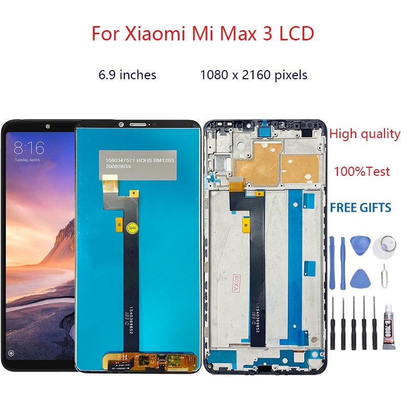 อะไหล่หน้าจอสัมผัสดิจิทัล LCD แบบเปลี่ยน สําหรับ Xiaomi Mi Max 3 Xiaomi Mi Max 3