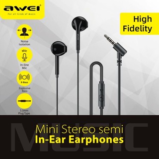 Awei PC-7 3.5mm Stereo In-Ear Headphones Sport Music Earbud Handfree Wired Headset Earphone with Mic