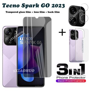 Tecno Spark GO 2023 ฟิล์มกระจกนิรภัย กันรอยหน้าจอ เพื่อความเป็นส่วนตัว Tecno Spark GO 2023 ฟิล์มเซรามิก ด้านหลัง