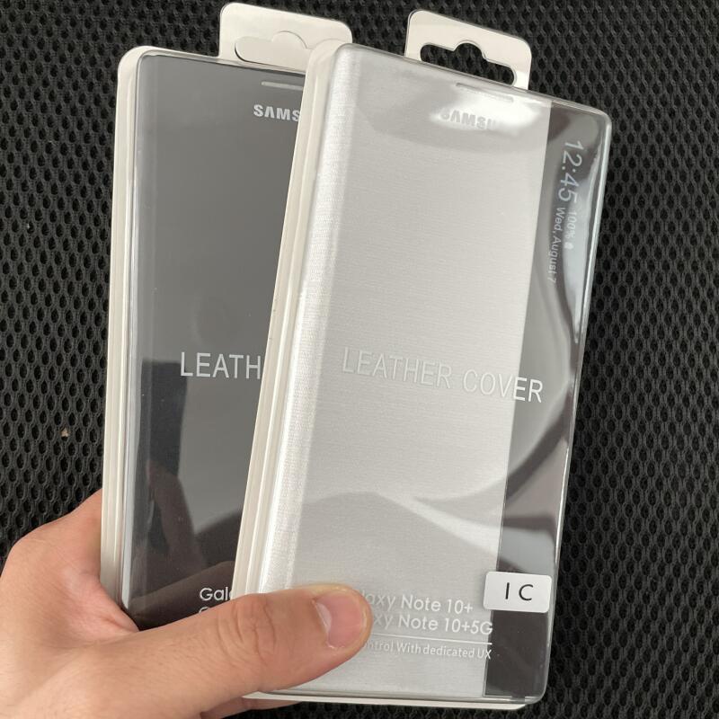 ของแท้ เคสโทรศัพท์มือถือหนัง ฝาพับกระจกใส สําหรับ Samsung Note10 Plus 5G Galaxy Note 10
