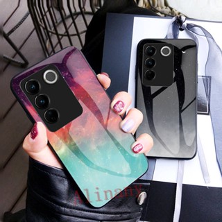 เคสแข็ง Vivo V27e ฝาครอบกรณี Tempered Glass Casing VivoV27e เคสโทรศัพท์ Back Cover