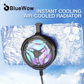 【MLBB/PUBG】BlueWow Professional Game Player AL01 Phone Cooler Mobile Phone Radiator Portable Fan Holder Heat Sink USB Powered Radiator Compatible For Phones Tablets Supplies