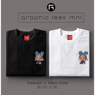 Graphic Tees MNL Valorant Neon Sitting Chibi Customized Shirt Unisex T-shirt for Women and Men_01