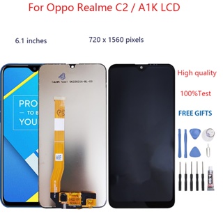 หน้าจอแสดงผล LCD แบบเปลี่ยน สําหรับ Oppo Realme C2 A1K