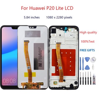 สําหรับ Huawei P20 Lite หน้าจอสัมผัส Lcd ดิจิไทเซอร์ ประกอบ เปลี่ยนได้ โทรศัพท์มือถือ จอ Lcd
