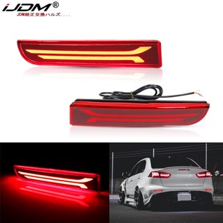 Ijdm หลอดไฟตัดหมอก LED ออปติก 3D แบบเปลี่ยน สําหรับ Mitsubishi Lancer Evo X Outlander # 8191006070 8192006060