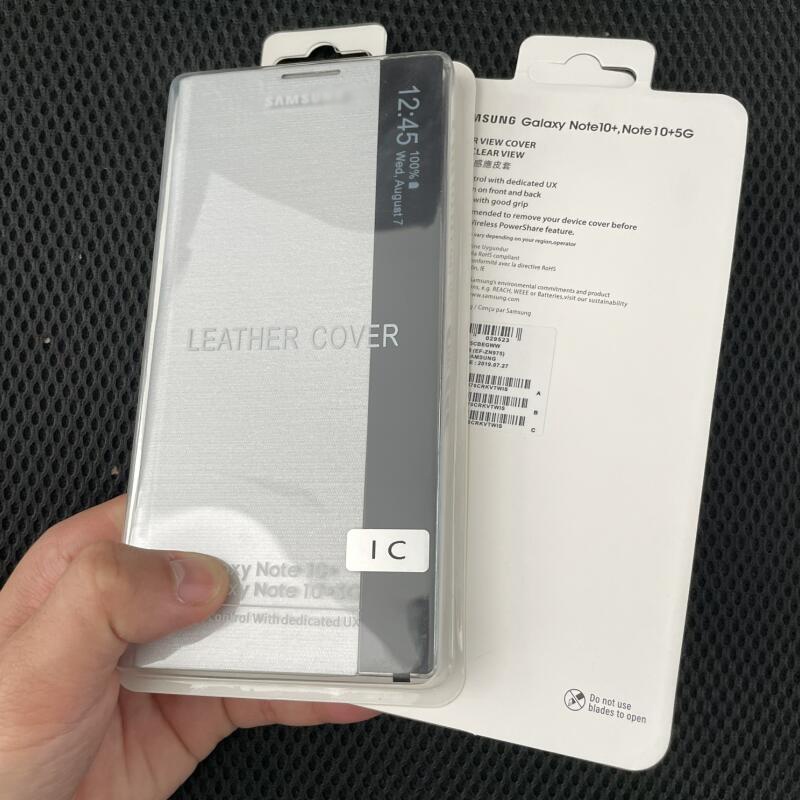 ของแท้ เคสโทรศัพท์มือถือหนัง ฝาพับกระจกใส สําหรับ Samsung Note10 Plus 5G Galaxy Note 10
