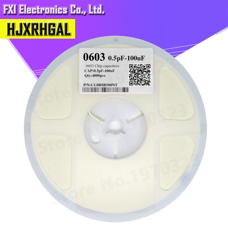 1reel 4000pcs 0603 SMD ฟิล์มหนา hjxrhgal ชิป Multilayer ตัวเก็บประจุเซรามิก 0.5PF ~ 300PF 0.5PF 1PF 