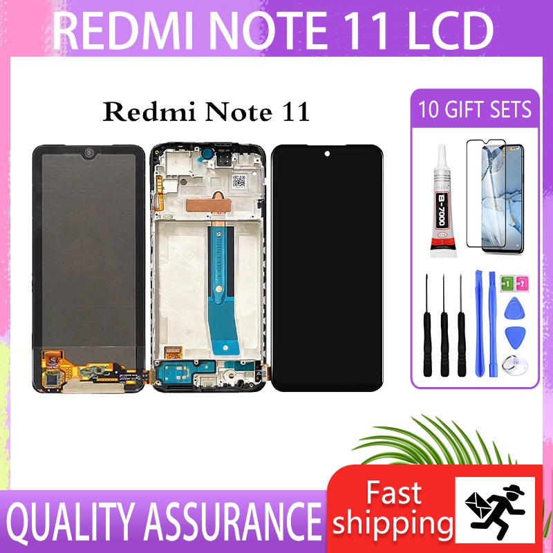 Redmi Note 11 ของแท้ 2201117Tg หน้าจอแสดงผล LCD หน้าจอสัมผัส Digitizer สําหรับ Redmi Note 11S พร้อมก