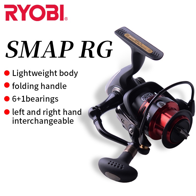 รอกตกปลา RYOBI SMAP RG 2000 3000 4000 5000 6000 8000 GEAR RATIO 5.0:1/5.1:1 6+1BB Max Drag 2.5-7.5 กก.