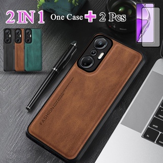 2 IN 1 เคสนิ่ม ผิวด้าน สําหรับ Infinix Hot 20S X6827 เคสนิ่ม พร้อมฟิล์มเซรามิค กันรอยหน้าจอ โค้ง