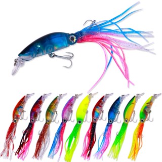 Hengjia เหยื่อตกปลาเหล็กคาร์บอน 10ซม./16.6กรัม 1ชิ้น Squid Jig Fishing Lure For Octopus cuttlefish Sea Fishing