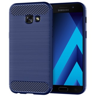 เคสโทรศัพท์ ซิลิโคนนิ่ม คาร์บอนไฟเบอร์ สําหรับ Samsung galaxy A5 2017 A3 A7 2017 A750 A6+ 2018 A3 A5 A6 A7 A8 2018 A6 Plus 2018