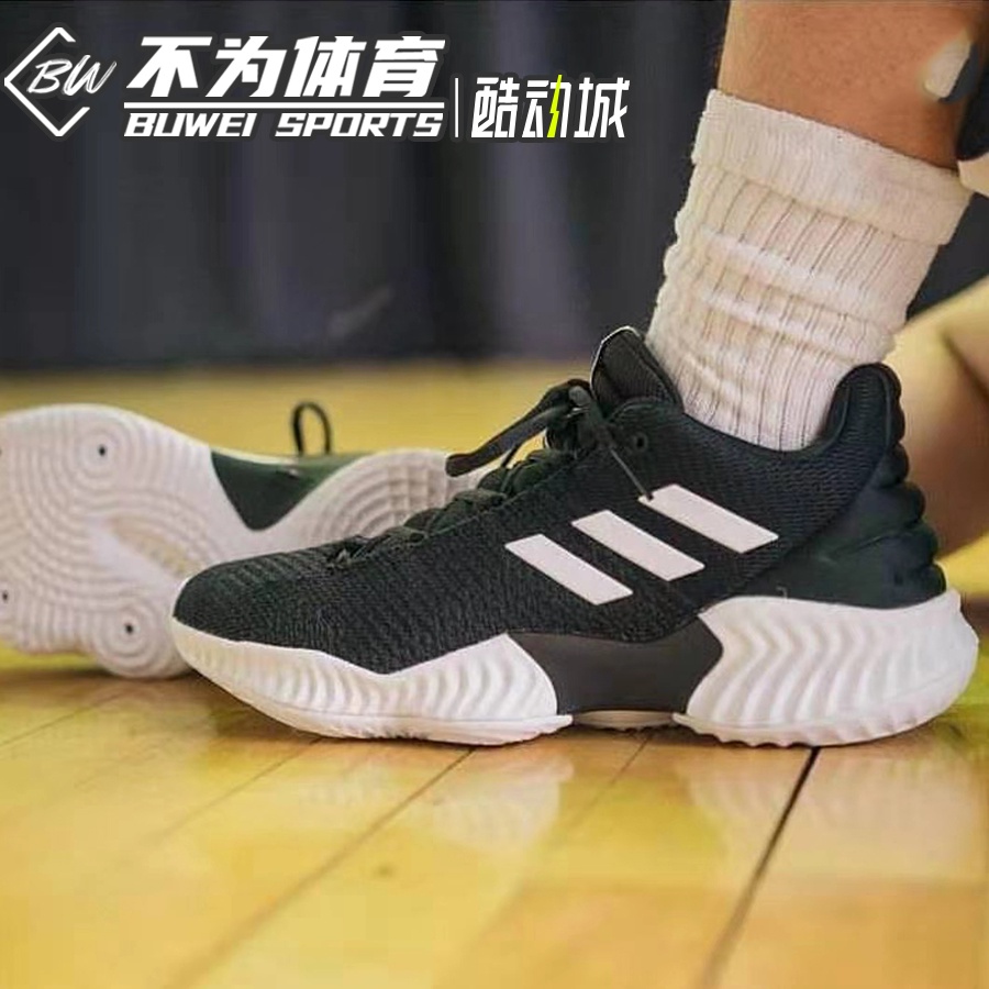 ☋◈Official website of the new adidas Pro Bounce 2018 black and white and low help basketball sports shoes real good shoe