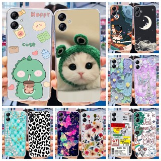 เคสโทรศัพท์ซิลิโคน TPU แบบนิ่ม ลายไดโนเสาร์ และแมวน่ารัก สําหรับ Samsung Galaxy A04 SM-A045F 2023 A04 A 04 4G