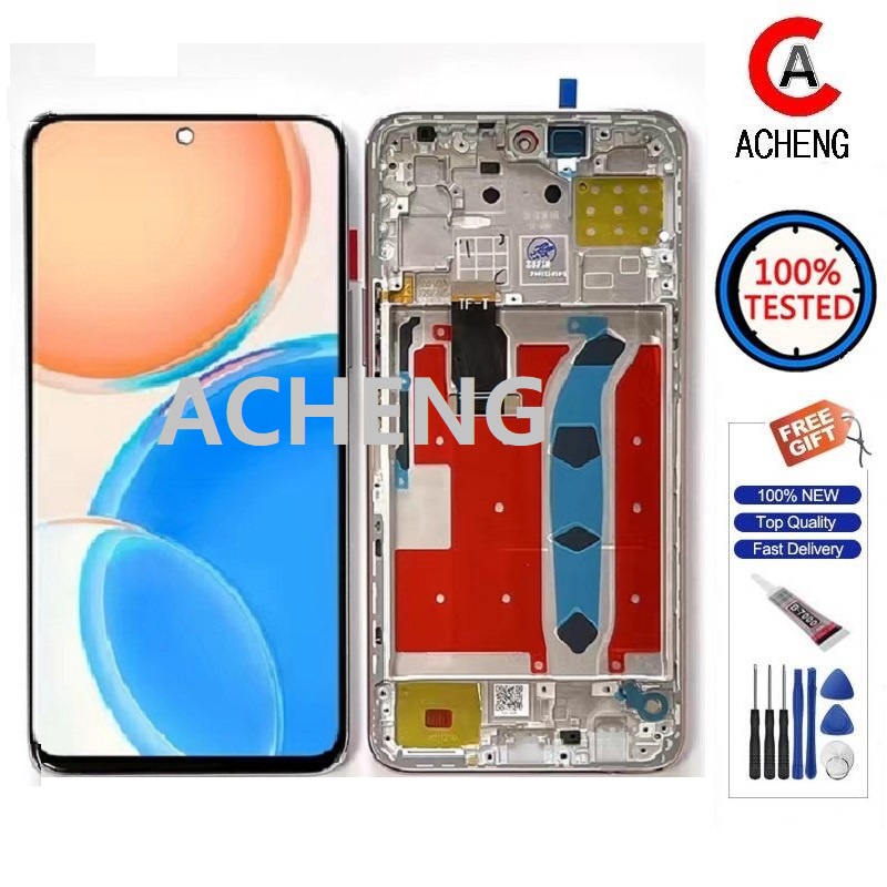 ACHENG สําหรับ Huawei Honor X8 TFY-LX1 TFY-LX2 TFY-LX3 LCD Touch Screen Digitizer เปลี่ยนส่วน