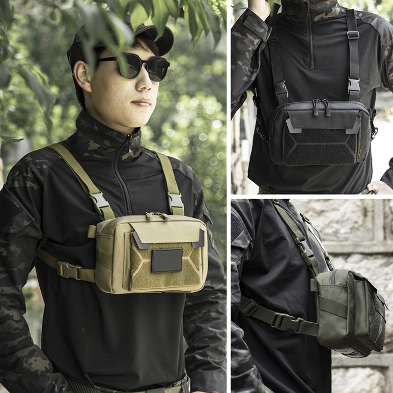 Luc กระเป๋าคาดอก ผ้าไนล่อน 800D สําหรับผู้ชาย เหมาะกับการพกพา ตั้งแคมป์ เล่นกีฬา กลางแจ้ง