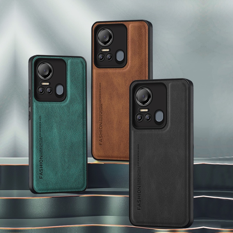 เคสแบบด้านสําหรับ ITEL Vision 5 S663LC S18 S663L เคสโทรศัพท์ปลอกหนังหรูหรา