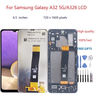 อะไหล่หน้าจอสัมผัสดิจิทัล LCD แบบเปลี่ยน สําหรับ Samsung Galaxy A32 5G A326 A32 5G A326