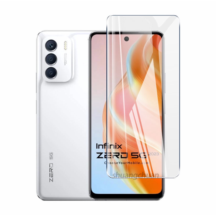 3in1 สําหรับ Infinix Zero 5G 2023 ฟิล์มกระจกนิรภัย + กระจกนิรภัยกันรอยหน้าจอ แบบเต็มจอ + ฟิล์มกันรอยเลนส์กล้อง ราคา ถูกที่สุด ดีลบีเคเค แกลเลอรีภาพที่ 2
