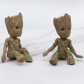 มาร์เวล ฮีโร่ Marvel โมเดลฟิกเกอร์ PVC รูปปั้นการ์ตูนอนิเมะ Groot Grout Sitting ขนาด 6 ซม. ของเล่นสําหรับเด็ก
