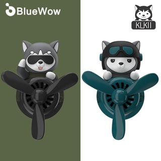 Bluewow น้ําหอมปรับอากาศในรถยนต์ รูปสุนัขฮัสกี้น่ารัก สีดํา (Husky Dog-Black)