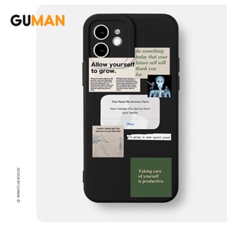 Guman เคสไอโฟน เคสซิลิโคนนุ่มกันกระแทกน่ารักตลก เคสโทรศัพท์ Compatible for iPhone 14 13 12 11 Pro Max SE 2020 X XR XS 8 7 6 6S Plus พลัส XYB1500