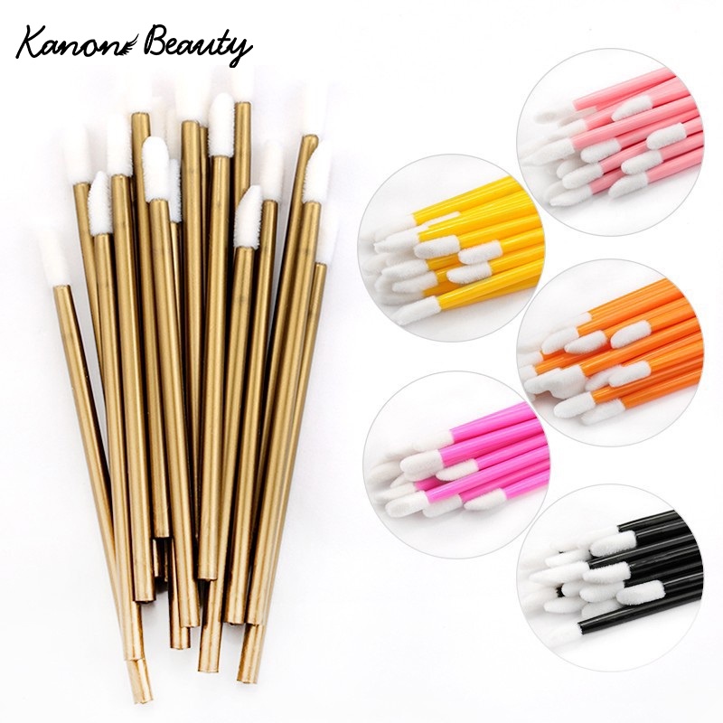 50 ชิ้นทิ้งแปรงลิปแปรงแต่งหน้าชุด Maquillage มาสคาร่า Wands ปากกาลิปสติกทําความสะอาด eyelash Make Up เครื่องมือ