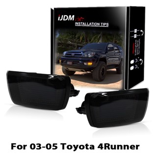 ไฟเลี้ยวสีเหลืองอําพัน LED ติดกันชนหน้ารถยนต์ สําหรับ 2003-2005 Toyota 4Runner Coupe สีขาว ที่จอดรถ DRL 2 ชิ้น