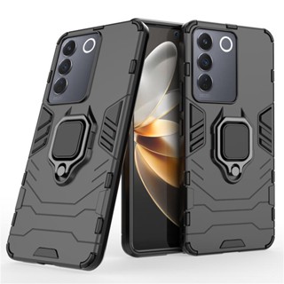 เคส Vivo V27e ฮาร์ดเคสกันกระแทกเคสโทรศัพท์ Hybrid Armor Shockproof Ring Case Vivo V27e V 27e Cover Stand