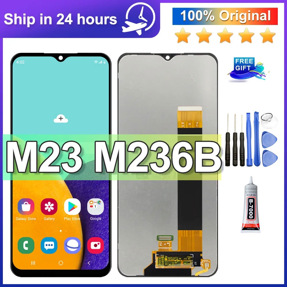 สําหรับ Samsung Galaxy M23 จอแสดงผล LCD หน้าจอสัมผัสแผง Digitizer สําหรับ Samsung M236 M23 LCD SM-M2