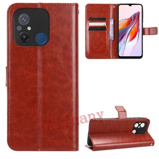 เคสสำ Xiaomi Redmi 12C Case Flip PU Leather Phone Casing Redmi12C คสโทรศัพท์มือถือ Back Cover