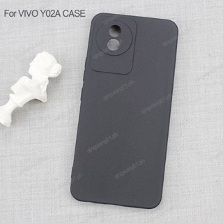 เคสโทรศัพท์มือถือ TPU สีดำ กันกระแทก สําหรับ VIVO Y02A Y02 A Y 02