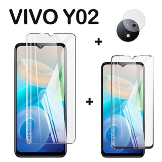 ฟิล์มกระจกนิรภัยกันรอยหน้าจอ และเลนส์กล้อง แบบใส สําหรับ VIVO Y56 VIVO Y02 VIVO Y16 Y02s Y35 Y33S Y21 Y11 Y12