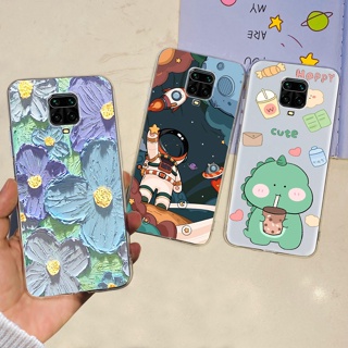 เคสโทรศัพท์มือถือแบบนิ่ม TPU ใส ลายดอกไม้ มนุษย์อวกาศ 2023 สําหรับ Xiaomi Redmi Note 9s Note 9 Pro Note 9 Pro Max