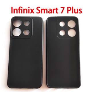 เคสโทรศัพท์มือถือ เนื้อแมตต์ สีดํา รวมทุกอย่าง สําหรับ Infinix Smart 7 Plus