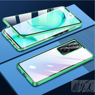 For OPPO Reno8T Reno4 Pro A54 A78 A5s 4Z 7Z 8Z 5G Find X3 Pro เคสป้องกันโทรศัพท์มือถือกระจก แบบแม่เหล็ก บางพิเศษ กันกระแทก สําหรับ