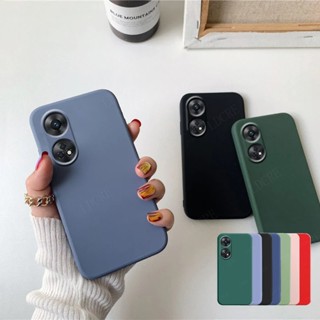 เคสโทรศัพท์มือถือ ซิลิโคน กันกระแทก สีพื้น สําหรับ Oppo Reno 8T 8Z 8 7 7Z 6 Pro Plus 4G 5G 2022 2023