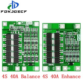 บอร์ดแบตเตอรี่ลิเธียม 4S 40A Li-ion 18650 PCB BMS สําหรับสว่านมอเตอร์ 14.8V 16.8V Enhance/Balance