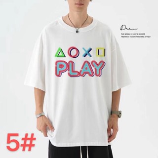 fashion Korean squid game cotton round neck over size shirt unisex_01