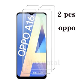 ฟิล์มกระจกนิรภัยกันรอยหน้าจอ แบบเต็มจอ สําหรับ OPPO A16 A15 A15S A17 A57 2022 A77 A57 A96 A76 A54 A94 A16K A16 A15 A15S A12 A5S 2 ชิ้น