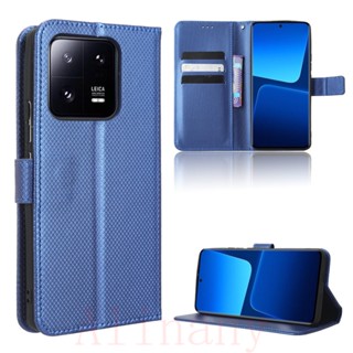 เคสโทรศัพท์หนัง PU ฝาพับ พร้อมช่องใส่บัตร สําหรับ Xiaomi 13 Pro 13Pro