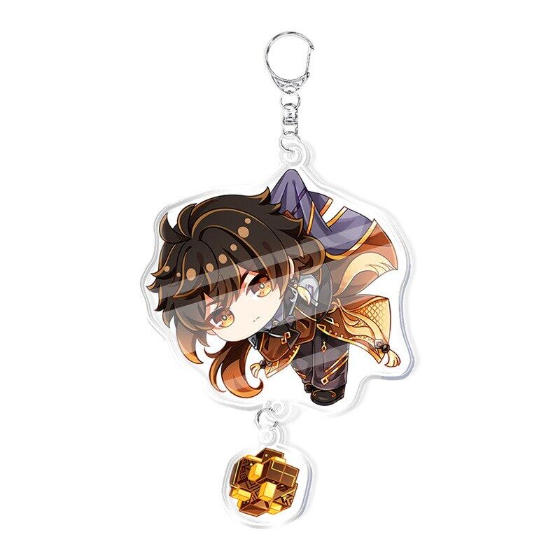 Genshin Impact Yae Miko Hutao Venti พวงกุญแจอุปกรณ์เสริมจี้อะนิเมะการ์ตูนน่ารักตลก Badge วันเกิด