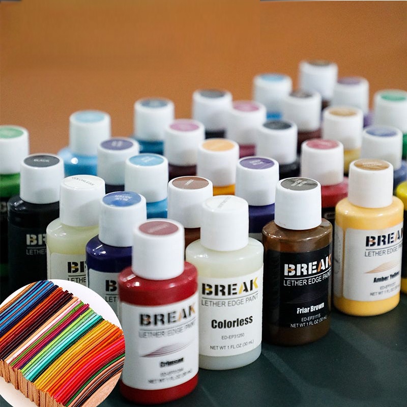 48Color High Quality Elastic Leather Edge Paint Oil 30ML Bright Color Edge Sealing For Handbag Belt Repair