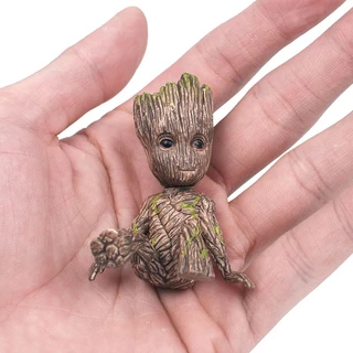 มาร์เวล ฮีโร่ Marvel โมเดลฟิกเกอร์ PVC รูปปั้นการ์ตูนอนิเมะ Groot Grout Sitting ขนาด 6 ซม. ของเล่นสําหรับเด็ก