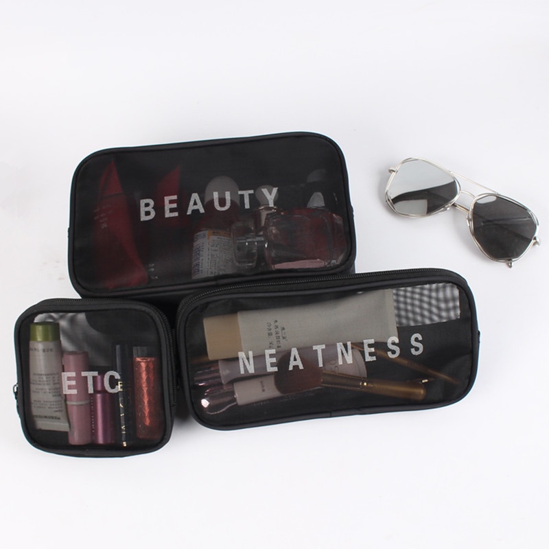 กระเป๋าเครื่องสําอาง  โปร่งใส Wash Bag กระเป๋าถือ