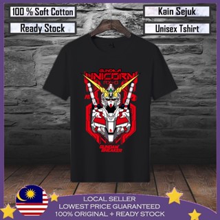  PREMIUM QUALITY  GUNDAM UNICORN ANIME FLAME RED TSHIRT BAJU VIRAL T SHIRT BAJU LELAKI_01